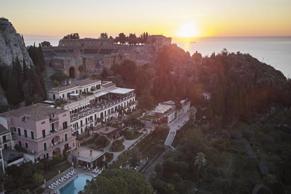 Italija, Sicilija, hotel, resort, morje, sončni zahod