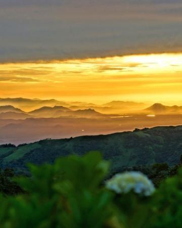 Kostarika, Karibi in Srednja Amerika, sončni zahod, gore