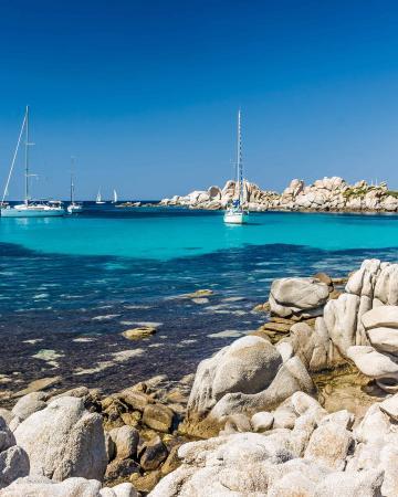 Korzika, Grčija, morje, plaža, barke