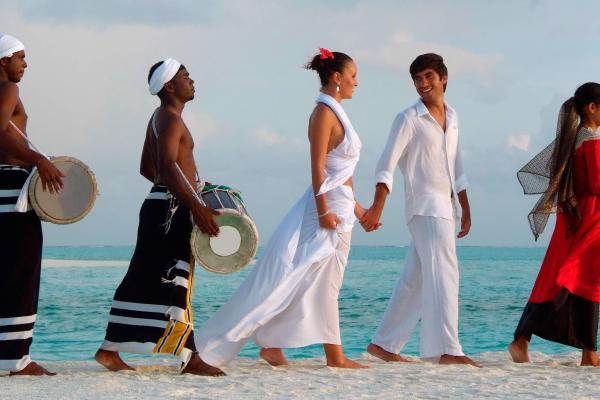 plaža, Maldivi, resort, morje