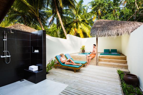 plaža, Maldivi, resort, morje, vila, soba, suita