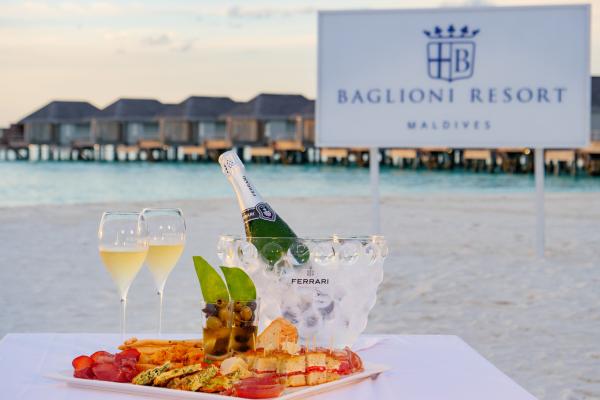 plaža, Maldivi, resort, morje