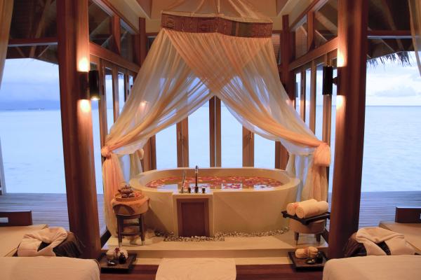 plaža, Maldivi, resort, morje, soba, vila, suita, kopalnica