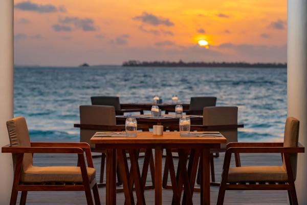 plaža, Maldivi, resort, morje, bar, restavracija