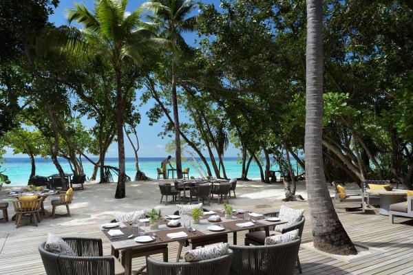 plaža, Maldivi, resort, morje, bar, restavracija