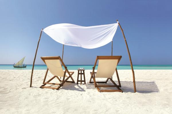 plaža, Maldivi, resort, morje, plaža, ležalniki