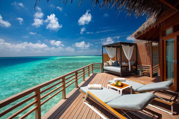 plaža, Maldivi, resort, morje, vila